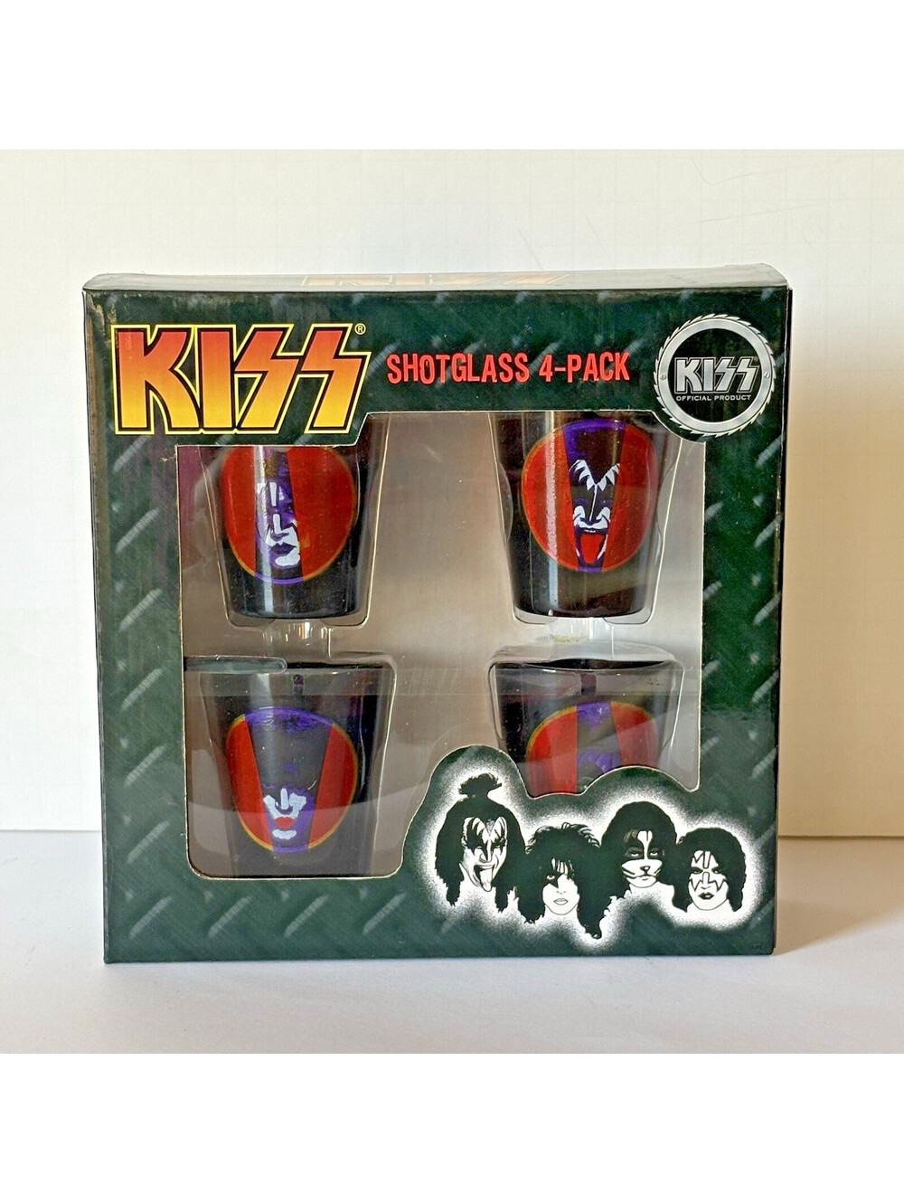KISS Shotglass 4-pack! NIB (2012) Sonic Boom